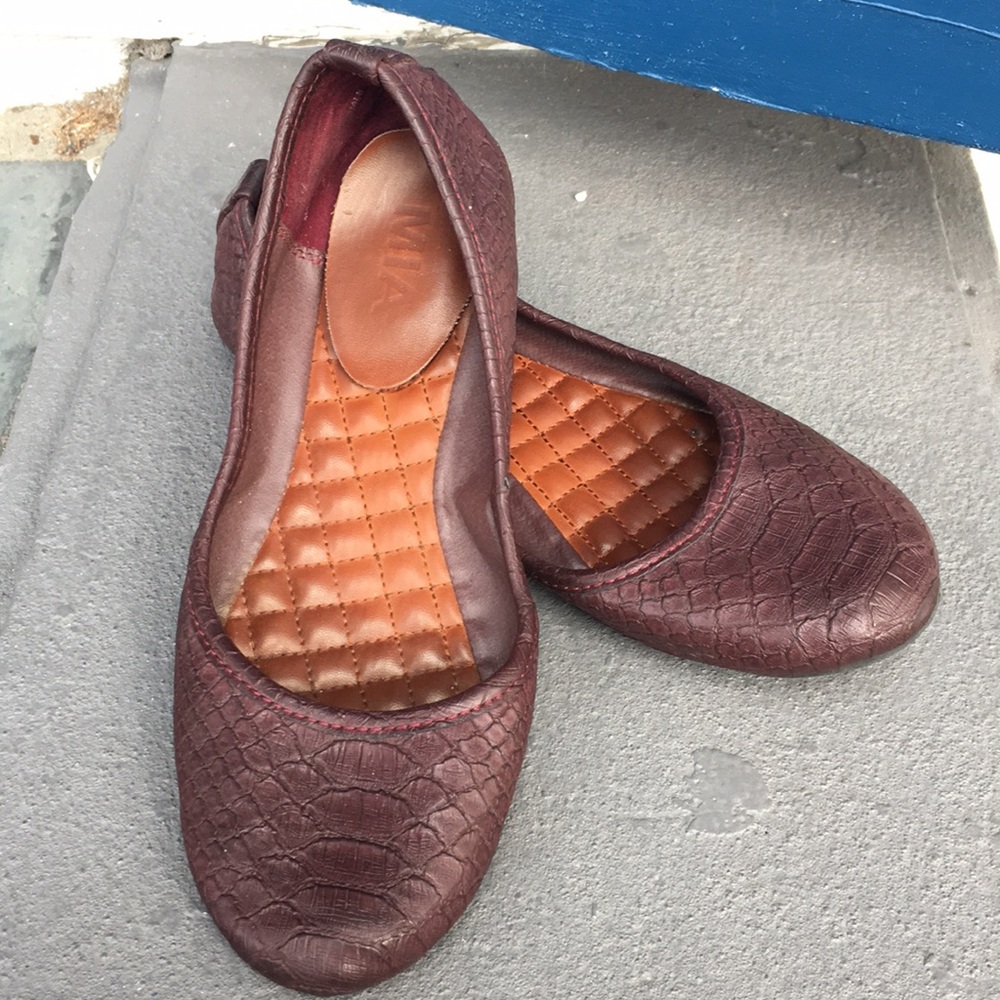 MIA Crimson Dragon Skin Ballet Flats